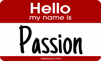Hello my name is Passion png download