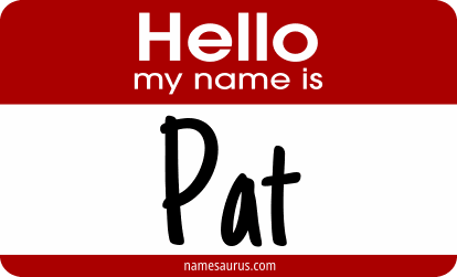 Hello my name is Pat png download