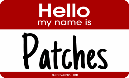 Hello my name is Patches png download