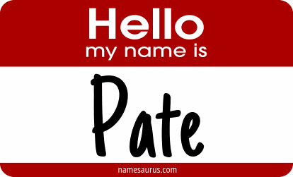 Hello my name is Pate png download