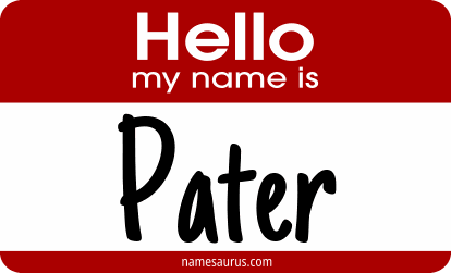 Hello my name is Pater png download