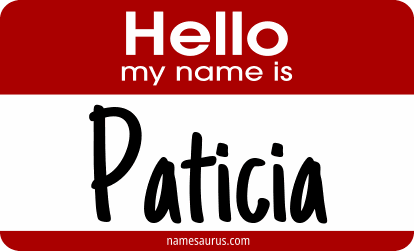 Hello my name is Paticia png download