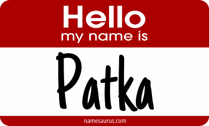 Hello my name is Patka png download