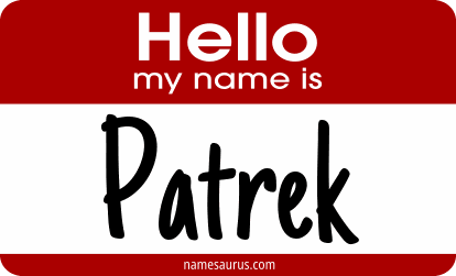 Hello my name is Patrek png download