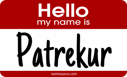 Hello my name is Patrekur png download