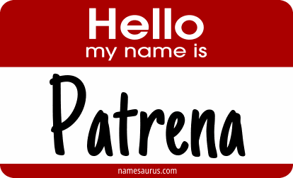 Hello my name is Patrena png download