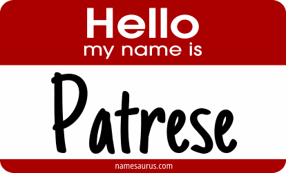 Hello my name is Patrese png download