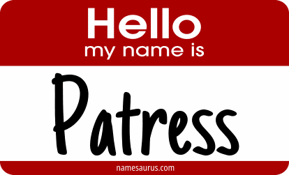Hello my name is Patress png download
