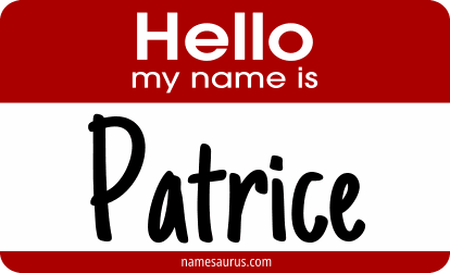Hello my name is Patrice png download