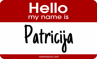 Hello my name is Patricija png download