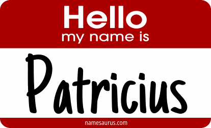 Hello my name is Patricius png download