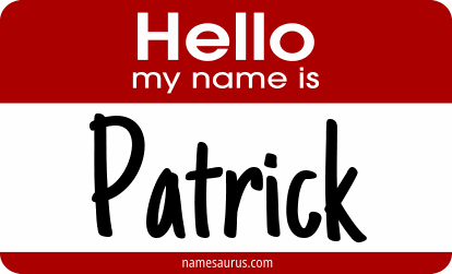 Hello my name is Patrick png download