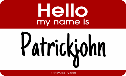 Hello my name is Patrickjohn png download