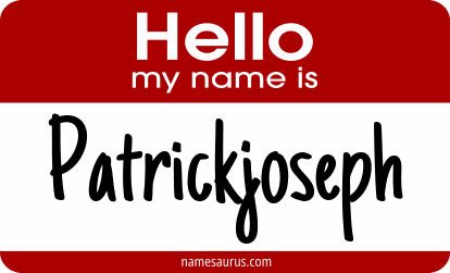 Hello my name is Patrickjoseph png download
