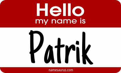 Hello my name is Patrik png download
