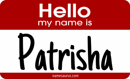 Hello my name is Patrisha png download