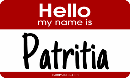 Hello my name is Patritia png download