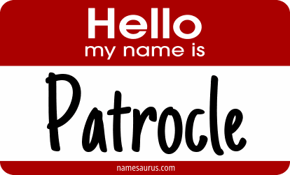 Hello my name is Patrocle png download