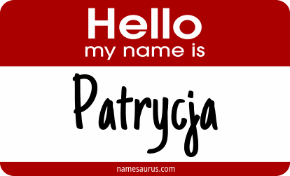Hello my name is Patrycja png download