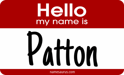 Hello my name is Patton png download
