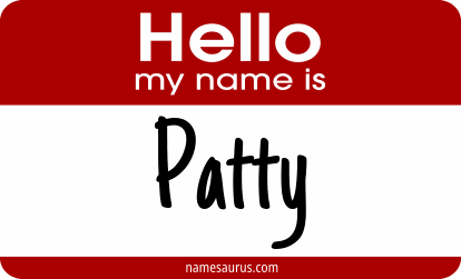 Hello my name is Patty png download