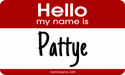Hello my name is Pattye png download