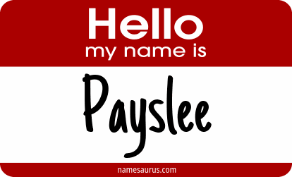 Hello my name is Payslee png download
