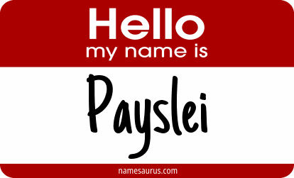 Hello my name is Payslei png download