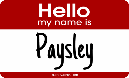 Hello my name is Paysley png download