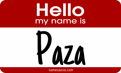 Hello my name is Paza png download