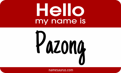 Hello my name is Pazong png download