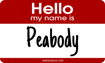 Hello my name is Peabody png download