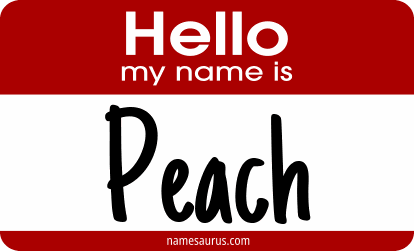 Hello my name is Peach png download