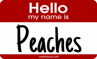 Hello my name is Peaches png download