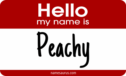 Hello my name is Peachy png download