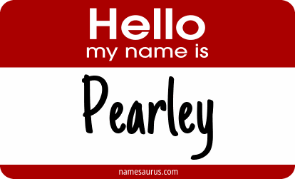 Hello my name is Pearley png download