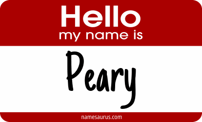 Hello my name is Peary png download