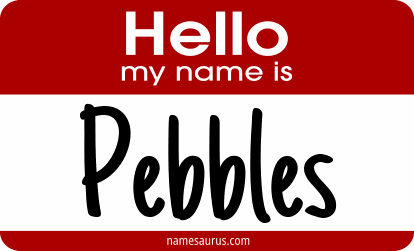 Hello my name is Pebbles png download