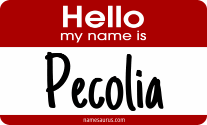 Hello my name is Pecolia png download