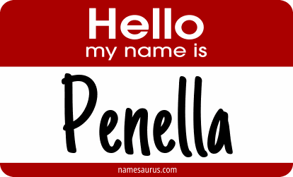 Hello my name is Penella png download