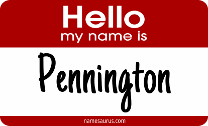 Hello my name is Pennington png download