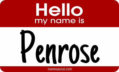 Hello my name is Penrose png download