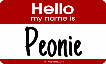 Hello my name is Peonie png download