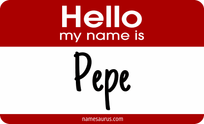 Hello my name is Pepe png download