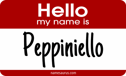 Hello my name is Peppiniello png download