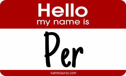 Hello my name is Per png download