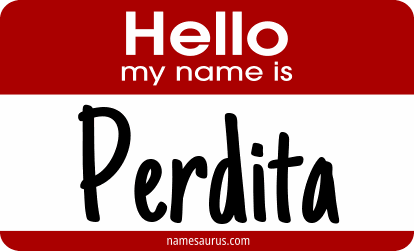 Hello my name is Perdita png download