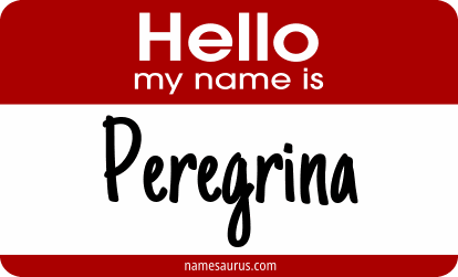Hello my name is Peregrina png download