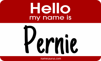 Hello my name is Pernie png download