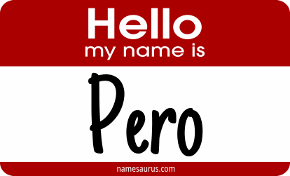 Hello my name is Pero png download